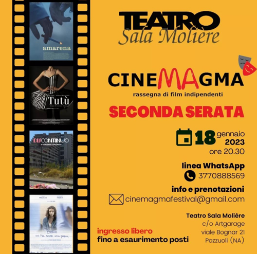 Alla Sala Molière di Pozzuoli il secondo appuntamento del Festival Cinemagma 1