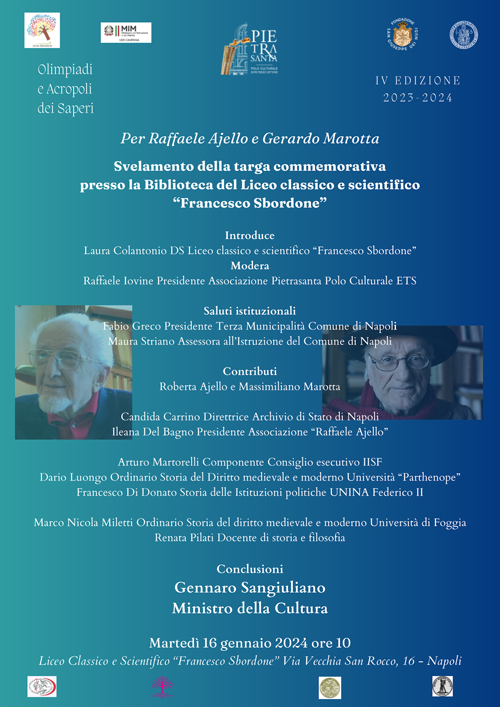 Targa e convegno in memoria di Raffaele Ajello e Gerardo Marotta 2